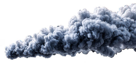 Dense gray smoke cloud