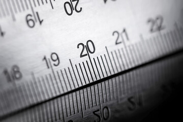 Metal precision ruler