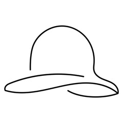 pamela hat icon isolated on white background, vector illustration.