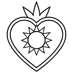 Fototapeta premium Simple Passion Icon Love, Energy, Emotion Line Art