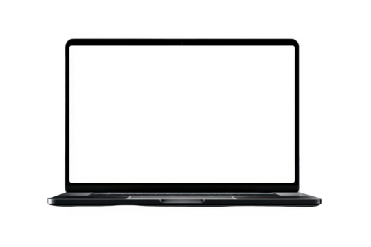 Black laptop with blank screen (2)