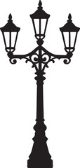 Obraz premium Victorian London Street Lamp Silhouette – Classic British Urban Decor