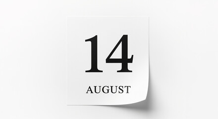August 14th: Calendar Date Reminder