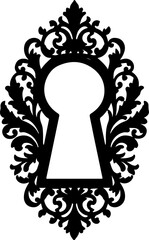 :
Vintage Keys and Keyholes Silhouette Set Vector