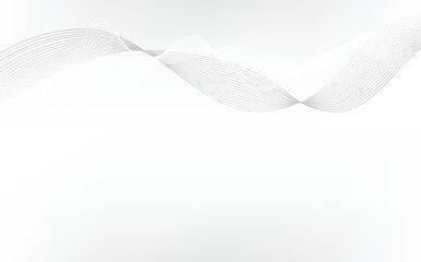 Elegant abstract white wave background with smooth flowing lines and minimalist design elements, ideal for modern presentation templates, technology concepts, and clean visuals
