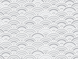 モノクロの青海波