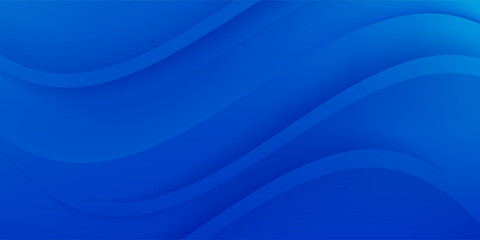 Blue Abstract fluid wave. Modern poster with gradient 3d flow shape.