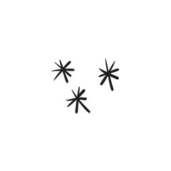 Fototapeta premium Hand drawn black and white stars illustration minimalist vector design elements