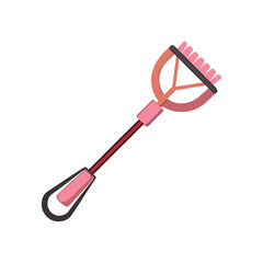 Naklejka premium Vector illustration of an eyelash curler beauty tool isolated on a white background, cosmetic accessory for curling lashes, makeup essential for eye enhancement, professional beauty equipment, eyelash