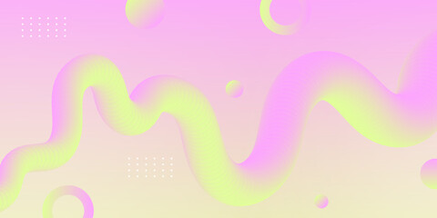 Fototapeta premium Pastel yellow and pink gradient fluid abstract 3D background