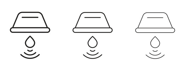 Water sensor icon linear style sign for mobile concept and web design.