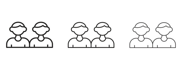 Twin icon linear style sign for mobile concept and web design.