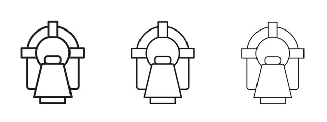 Tomography icon linear style sign for mobile concept and web design.