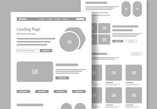 Food Landing Page Wireframe Design