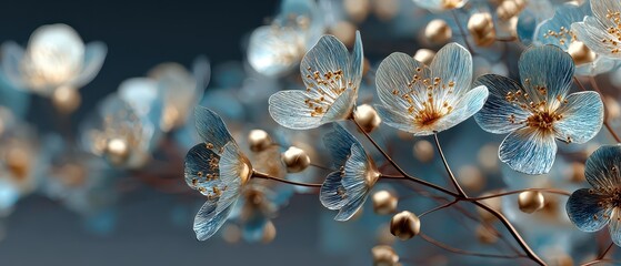 Stunning blue and gold floral display