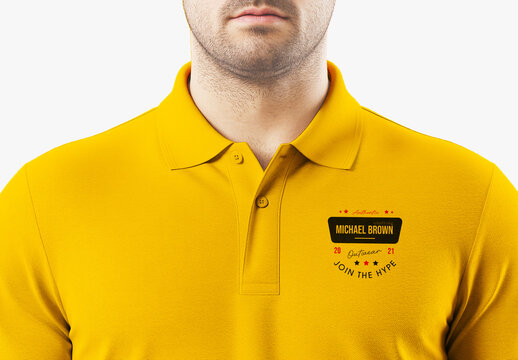 Logo Closeup Polo Tshirt Mockup