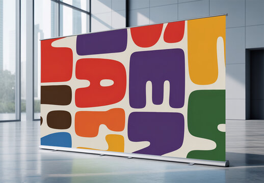 Realistic Advertisement Banner Mockup Template
