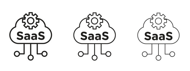 SaaS icon linear style sign for mobile concept and web design.