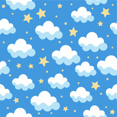 seamless background with clouds
