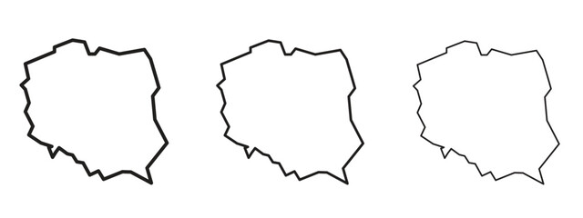 Obraz premium Poland icon linear style sign for mobile concept and web design.
