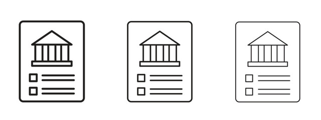 Policy icon linear style sign for mobile concept and web design.