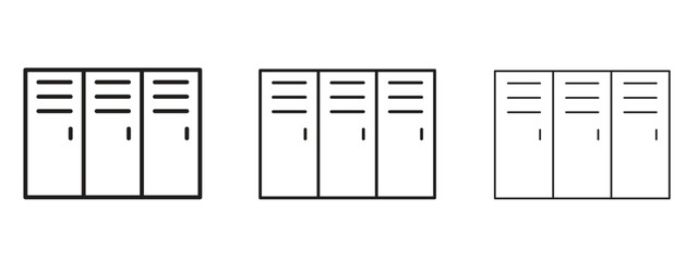 Locker icon linear style sign for mobile concept and web design.