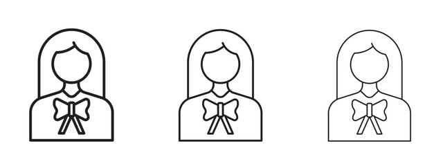 Lawyer icon linear style sign for mobile concept and web design.