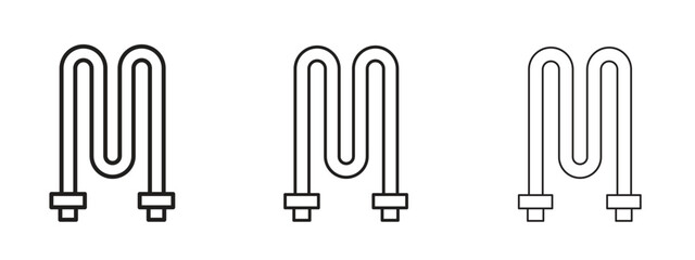 Heating element icon linear style sign for mobile concept and web design.
