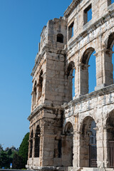 Part of the Amphitheater in Pula, Croatia