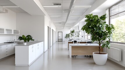 Exploring agricultural biology science room with plant dna studies modern lab environment research facility bright atmosphere