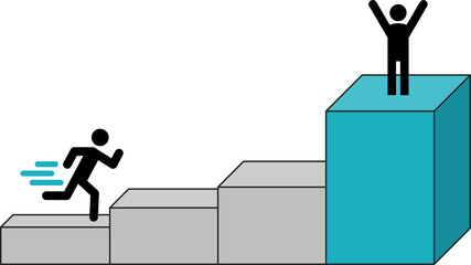  目標達成へのロードマップのイラスト