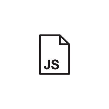Vector art of javascript file icon isolated on white background