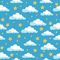 seamless pattern with clouds
