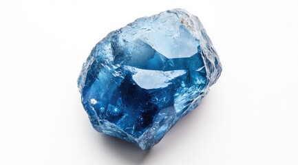 Rough, vibrant blue gemstone