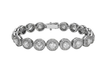 Obraz premium Diamond bracelet, round cut, bezel setting