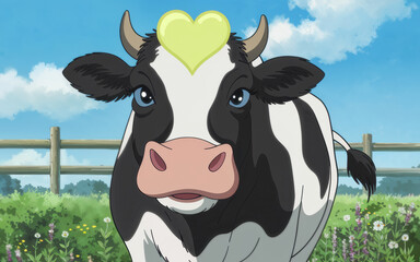 Herd of cows on white background isolated for design