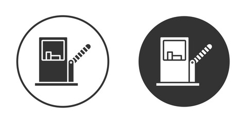 Toll road icon logo design illustration template. Solid Style