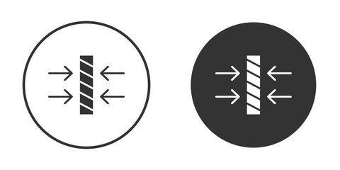 Thickness icon logo design illustration template. Solid Style