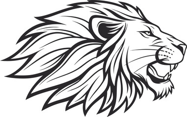 lion head vector