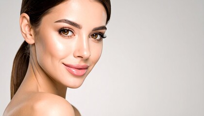 Beautiful woman with flawless skin