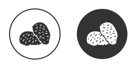 Sweet potato icon logo design illustration template. Solid Style