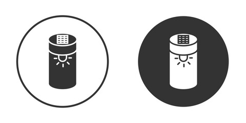 Solar Garden Light lamp icon logo design illustration template. Solid Style