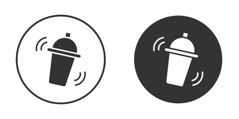 Shaker icon logo design illustration template. Solid Style