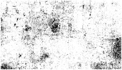 Distressed vintage black and white textured grunge background with worn concrete, gritty paper overlay, splattered ink, dust, scratches, broken surface effect, rough art decor, urban retro stain noise