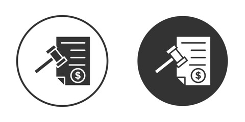 Penalty icon logo design illustration template. Solid Style