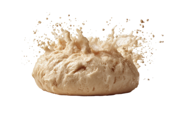 A light beige, round bun, exploding in a soft, airy spray