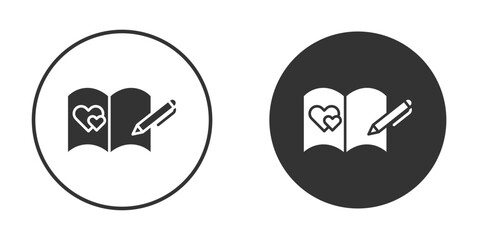 Guests book icon logo design illustration template. Solid Style