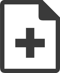 Obraz premium Plus Sign on Document Icon create
