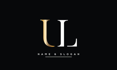 UL, LU, U, L Abstract Letters Logo Monogram