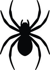 Silhouette spider arachnid insect halloween animal silhouette vector illustrator